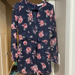 Abercrombie long-sleeved floral romper